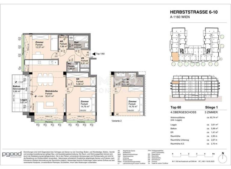Wohnung zum Kauf 639.700 € 3 Zimmer 79,1 m² frei ab 01.09.2028 Wien 1160