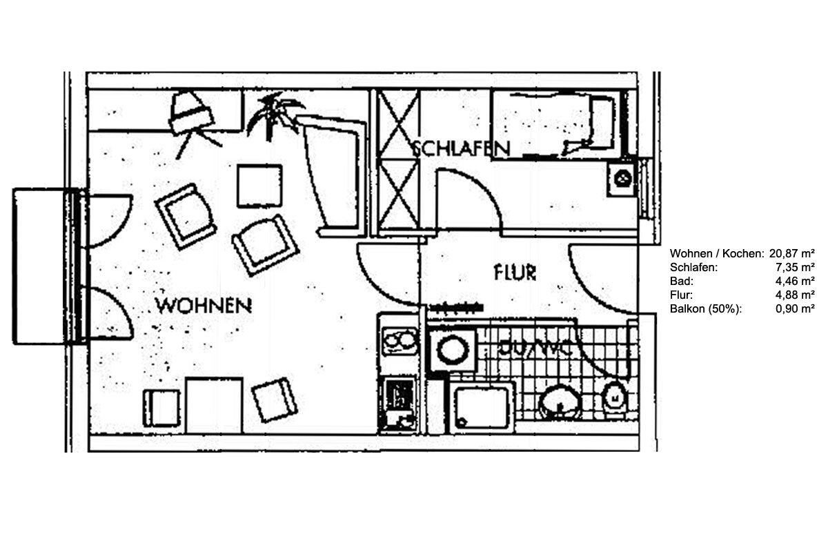 Wohnung zur Miete 300 € 2 Zimmer 38,5 m²<br/>Wohnfläche 1.<br/>Geschoss Rothhäuserstraße 2 Strehlen (Eugen-Bracht-Str.) Dresden 01219