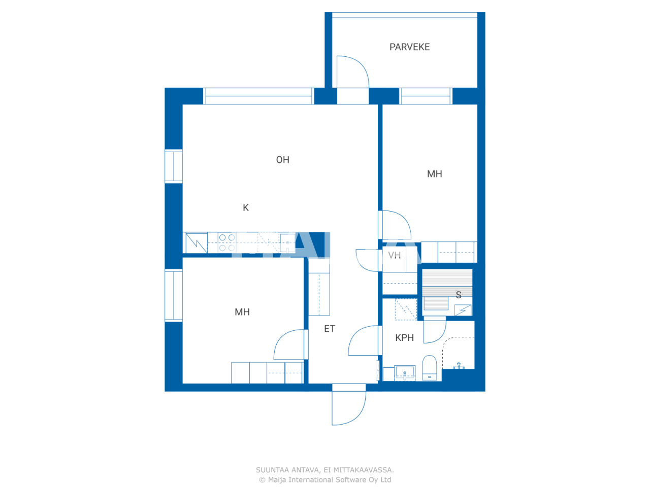 Studio zum Kauf 228.152 € 3 Zimmer 64,5 m²<br/>Wohnfläche 3.<br/>Geschoss Rantatie 5 Kittilä 99100