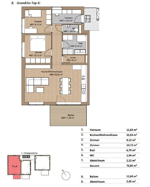 Wohnung zum Kauf 334.298 € 3 Zimmer 76,9 m²<br/>Wohnfläche Hart bei Graz 8075