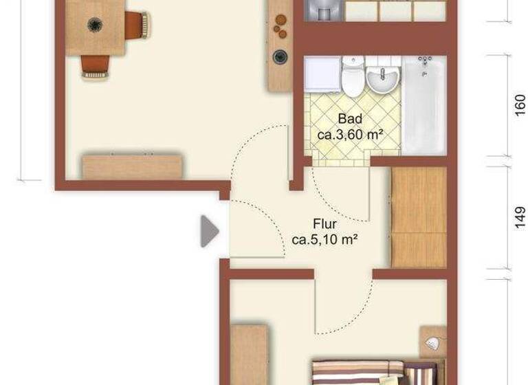 Wohnung zur Miete 286 € 2 Zimmer 56 m² 5. Geschoss Hochwaldstraße 28 Olbersdorf 02785