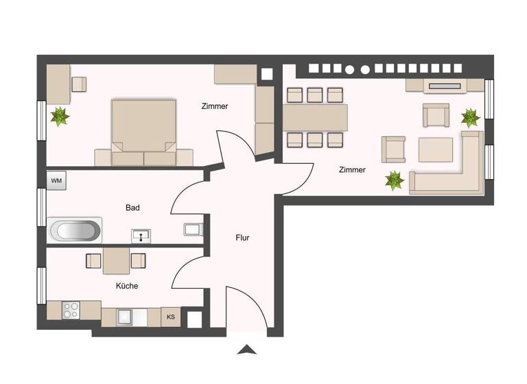 Sonstiges zum Kauf als Kapitalanlage geeignet 115.500 € 2 Zimmer 58 m² Connewitz Leipzig 04277
