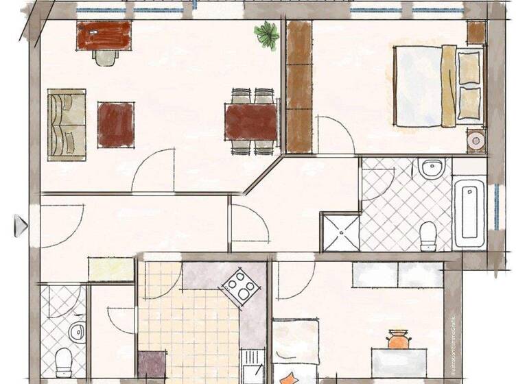 Wohnung zum Kauf provisionsfrei 189.900 € 3 Zimmer 74 m² 1. Geschoss Wahnbek Rastede 26180