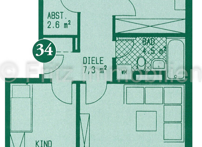 Wohnung zum Kauf provisionsfrei 188.400 € 3 Zimmer 73,4 m²<br/>Wohnfläche 1.<br/>Geschoss Am Sonneneck 23 Lausen-Grünau Leipzig 04207