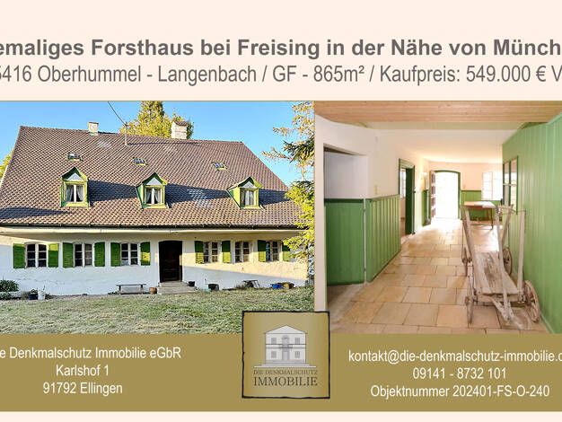 Bauernhaus zum Kauf 549.000 € 168 m² 865 m² Grundstück Schulstr. 4 Oberhummel Langenbach 85416