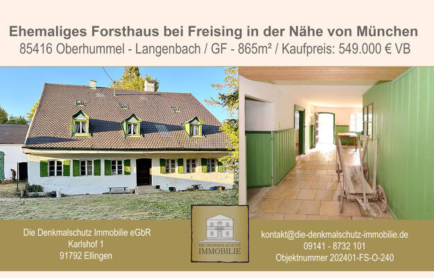 Bauernhaus zum Kauf 549.000 € 168 m² 865 m² Grundstück Schulstr. 4 Oberhummel Langenbach 85416