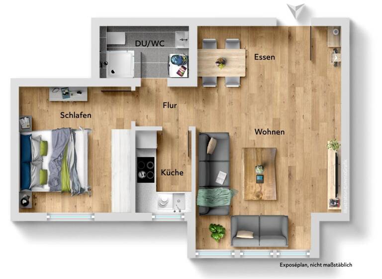 Wohnung zum Kauf 238.000 € 2 Zimmer 46 m²<br/>Wohnfläche Endersbach Weinstadt 71384