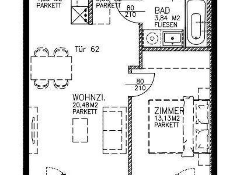 Wohnung zur Miete - Erstbezug 681 € 2 Zimmer 47,7 m² 3. Geschoss Wien 1110