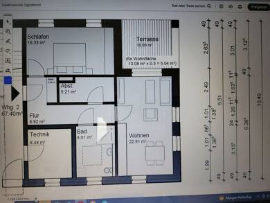 Terrassenwohnung zur Miete - Erstbezug 1.100 € 3 Zimmer 67,4 m² EG Glockengießerstraße 31 Rotenburg - Kernstadt Rotenburg 27356