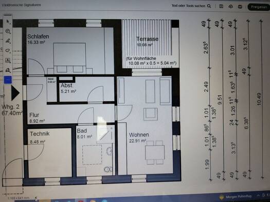Terrassenwohnung zur Miete - Erstbezug 1.100 € 3 Zimmer 67,4 m² EG Glockengießerstraße 31 Rotenburg Rotenburg 27356
