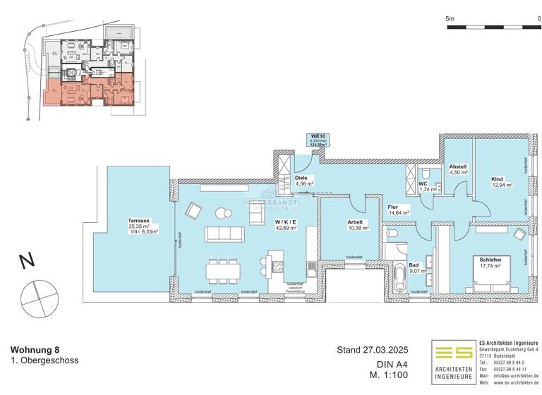 Penthouse zum Kauf 594.917 € 4 Zimmer 124,6 m² Weißdornweg Bovenden 37120