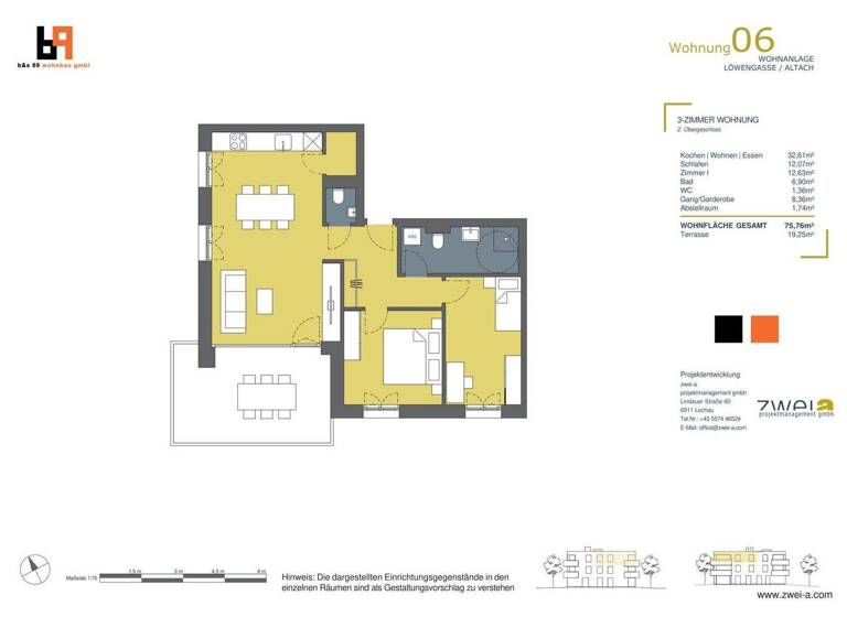 Wohnung zum Kauf - Erstbezug 567.000 € 3 Zimmer 75,7 m² 2. Geschoss Löwengasse Altach 6844