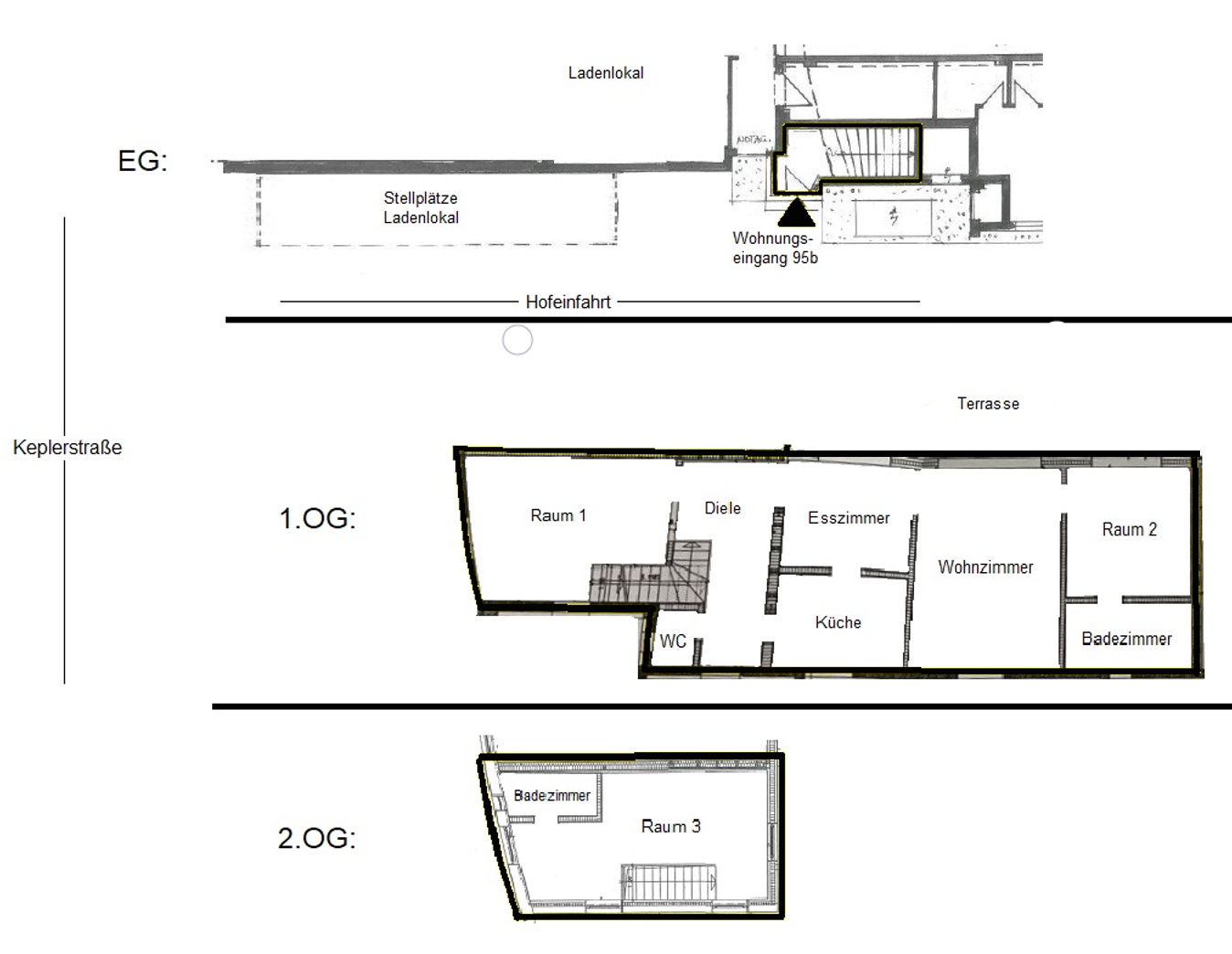 Maisonette zur Miete 1.420 € 5 Zimmer 133 m²<br/>Wohnfläche 1.<br/>Geschoss Keplerstr. 95b Holsterhausen Essen 45147