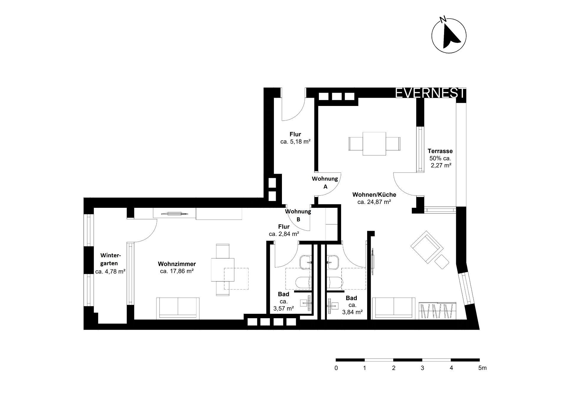 Wohnung zum Kauf 488.400 € 2 Zimmer 65 m²<br/>Wohnfläche 5.<br/>Geschoss Moabit Berlin 10553