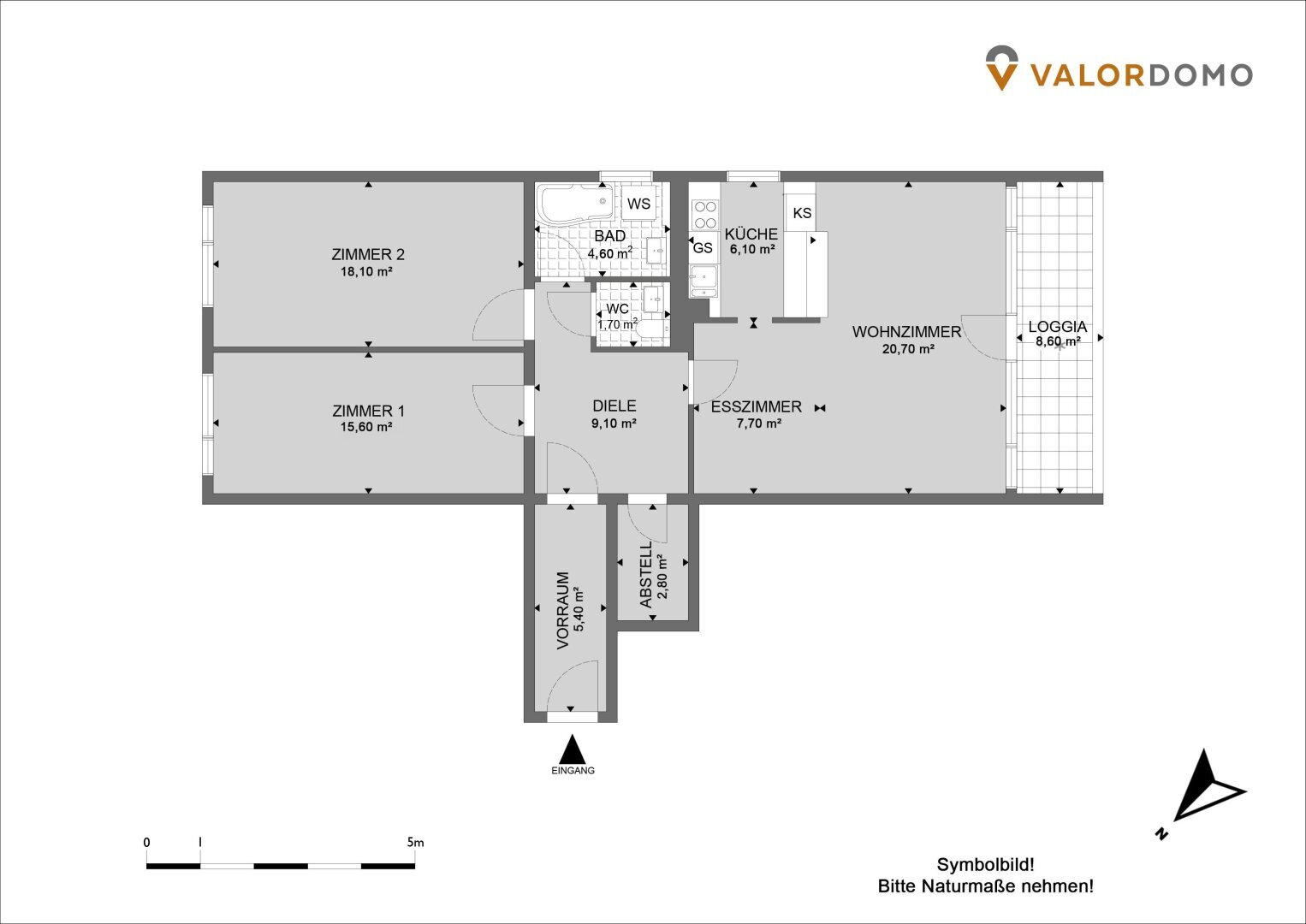 Wohnung zum Kauf 279.000 € 3 Zimmer 86,4 m²<br/>Wohnfläche 6.<br/>Geschoss Waltendorf Graz 8047