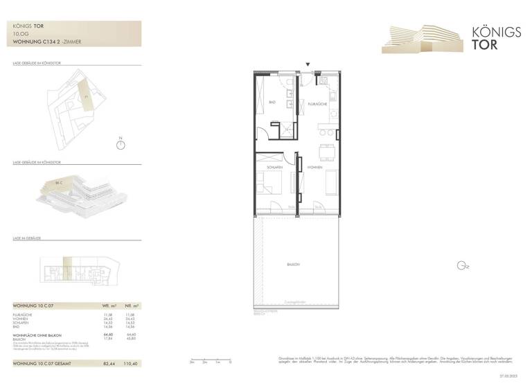 Penthouse zur Miete 1.355 € 2 Zimmer 82,1 m²<br/>Wohnfläche 10.<br/>Geschoss 01.07.2025<br/>Verfügbarkeit Dr.-Gessler-Straße 2 Großprüfening-Dechbetten-Königswiesen Regensburg 93051