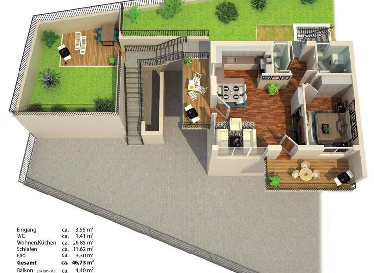 Wohnung zum Kauf 379.000 € 2 Zimmer 47,4 m² Innsbruck 6020