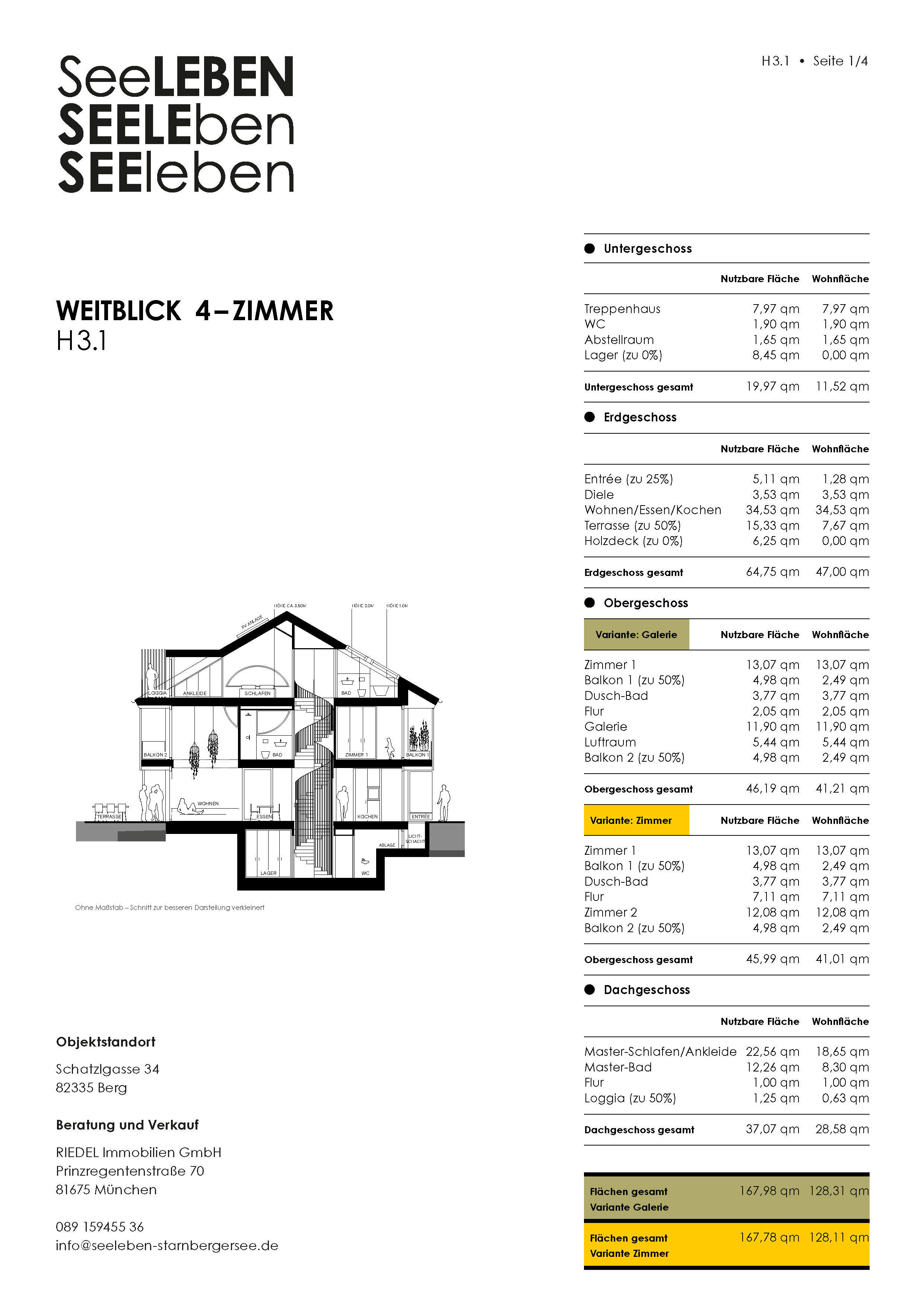 Reihenendhaus zum Kauf provisionsfrei 1.490.000 € 4 Zimmer 128,1 m²<br/>Wohnfläche 6.219 m²<br/>Grundstück Berg Berg 82335