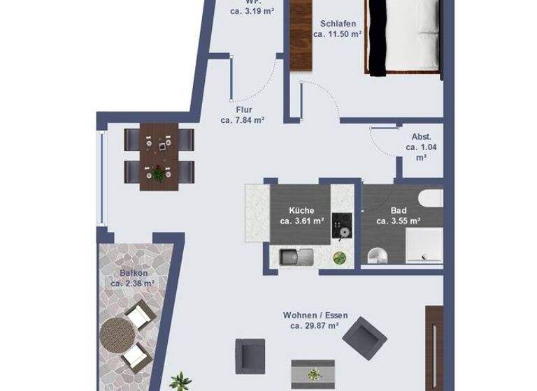 Wohnung zum Kauf 162.000 € 2 Zimmer 61,6 m² 2. Geschoss Riegelsberg 66292