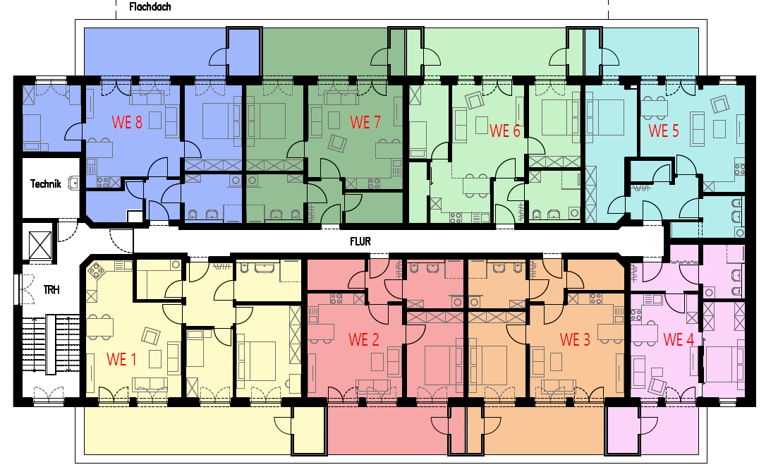 Penthouse zum Kauf provisionsfrei 245.250 € 2 Zimmer 65,3 m²<br/>Wohnfläche 1.<br/>Geschoss Bremer Straße 27 Twistringen Twistringen 27239