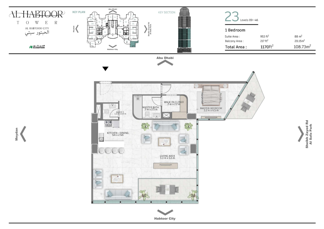 Wohnung zum Kauf 825.520 € 2 Zimmer 109 m²<br/>Wohnfläche 01.12.2026<br/>Verfügbarkeit Dubai