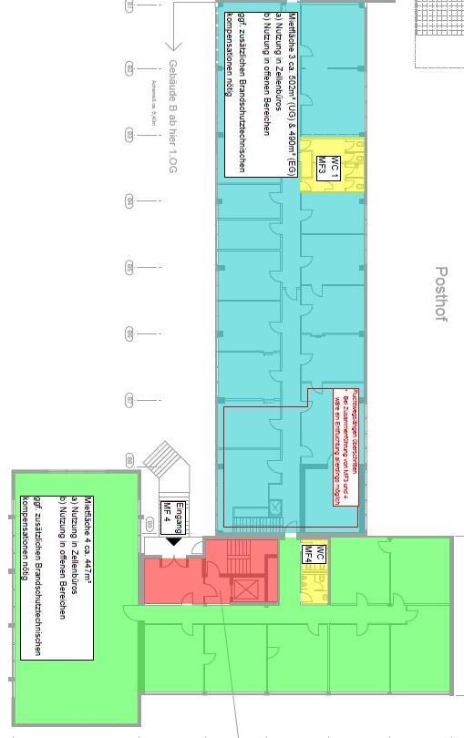 Bürofläche zur Miete provisionsfrei 8 € 355 m²<br/>Bürofläche ab 355 m²<br/>Teilbarkeit Kabel / Bathey Hagen 58099