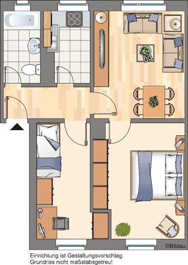 Wohnung zur Miete 389 € 3 Zimmer 48,4 m² 1. Geschoss frei ab 01.02.2025 Fuldastraße 22 Kornharpen - Voede - Abzweig Bochum 44807