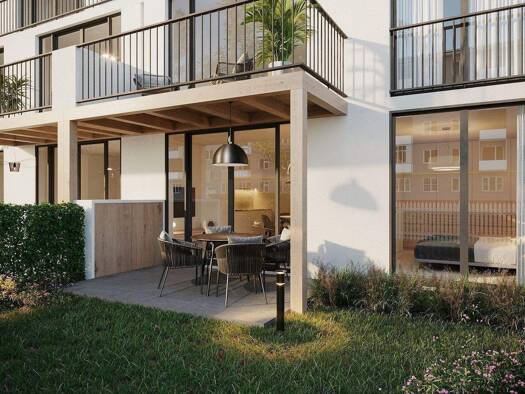 Terrassenwohnung zum Kauf - Erstbezug provisionsfrei 399.800 € 2 Zimmer 47 m² EG Dreikönigstraße 1,3 Innenstadt Erlangen 91054