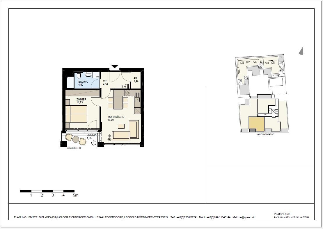 Wohnung zum Kauf 526.800 € 2 Zimmer 44,5 m²<br/>Wohnfläche 2.<br/>Geschoss Wien 1040