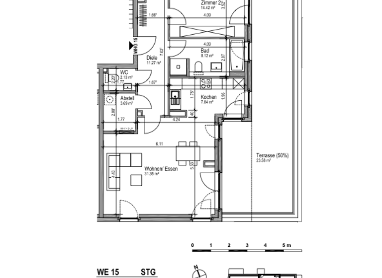 Wohnung zum Kauf 995.000 € 3 Zimmer 122 m² 2. Geschoss Frahmredder 58 Sasel Hamburg 22393