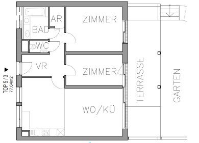 Wohnung zur Miete 808 € 3 Zimmer 77,6 m²<br/>Wohnfläche EG<br/>Geschoss Andritz Graz 8045