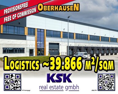 Logistikzentrum zur Miete provisionsfrei 39.866 m² Lagerfläche teilbar von 9.796 m² bis 39.866 m² Sterkrade-Nord Oberhausen 46147