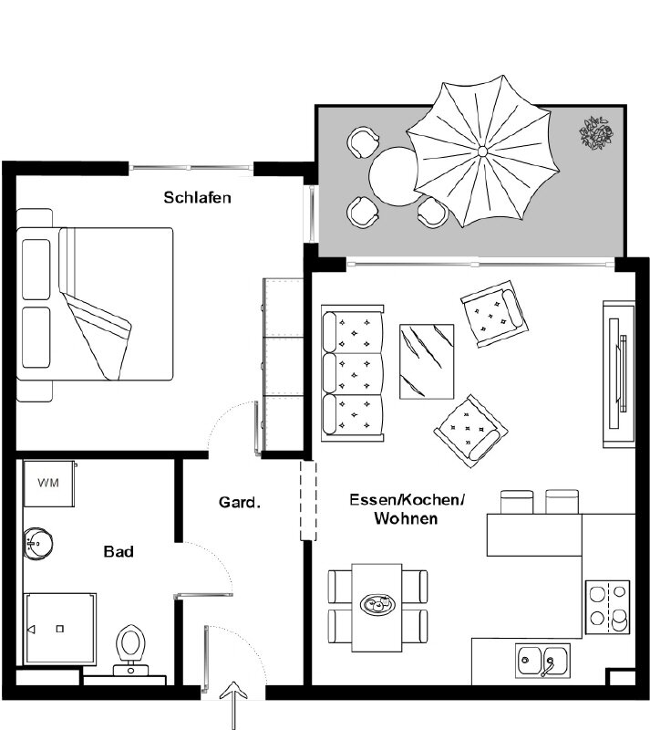 Wohnung zur Miete 1.300 € 2 Zimmer 63,3 m²<br/>Wohnfläche Weingartshof Ravensburg 88214