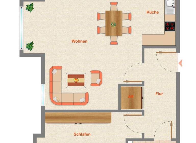 Wohnung zum Kauf 56.500 € 2 Zimmer 49 m² Mittweida 09648