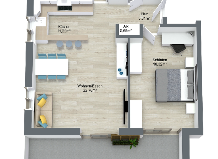 Wohnung zum Kauf - Neubau provisionsfrei 491.000 € 3 Zimmer 95,8 m² Grenzstraße 4 Ansbach 91522