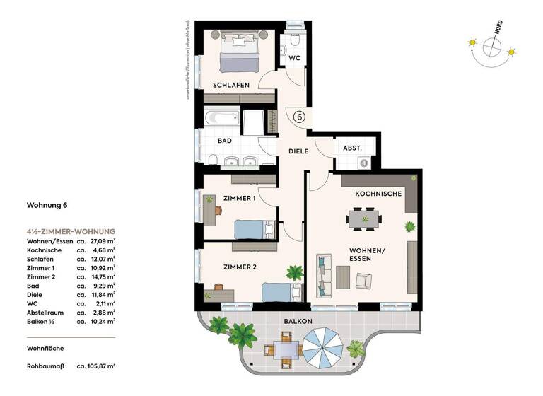 Penthouse zum Kauf provisionsfrei 476.300 € 4,5 Zimmer 105,9 m² Forchtenberg 74670