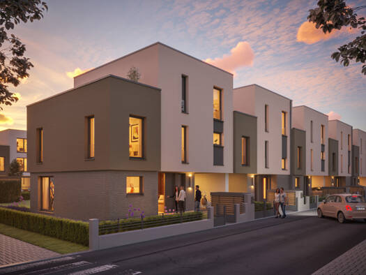 Reihenmittelhaus zum Kauf - Erstbezug provisionsfrei 1.534.800 € 7 Zimmer 150,5 m² 276 m² Grundstück Kalbach-Riedberg Kalbach-Riedberg 60438