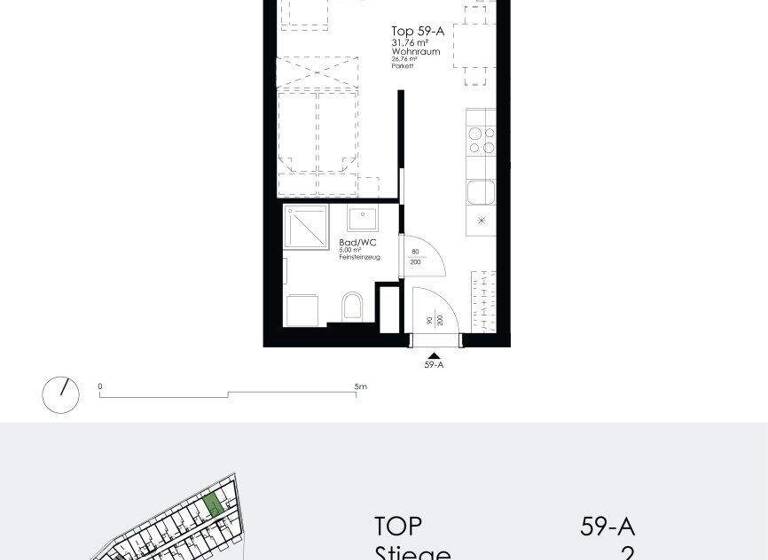 Studio zur Miete 603 € 1 Zimmer 31,8 m² 3. Geschoss frei ab 01.05.2026 Kaisermühlenstraße 8 Wien 1220