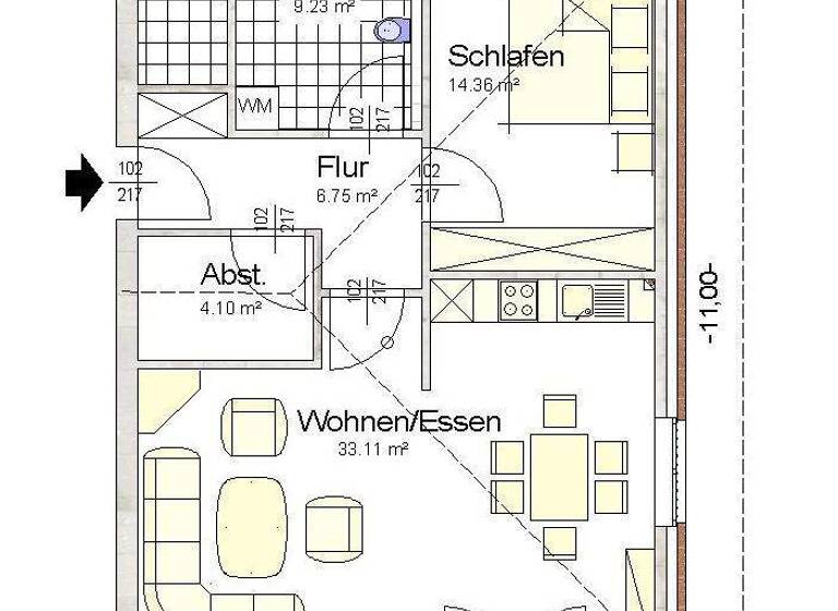 Wohnung zur Miete 1.050 € 2 Zimmer 70 m² 1. Geschoss frei ab sofort Finkenweg 6 Ellerau 25479