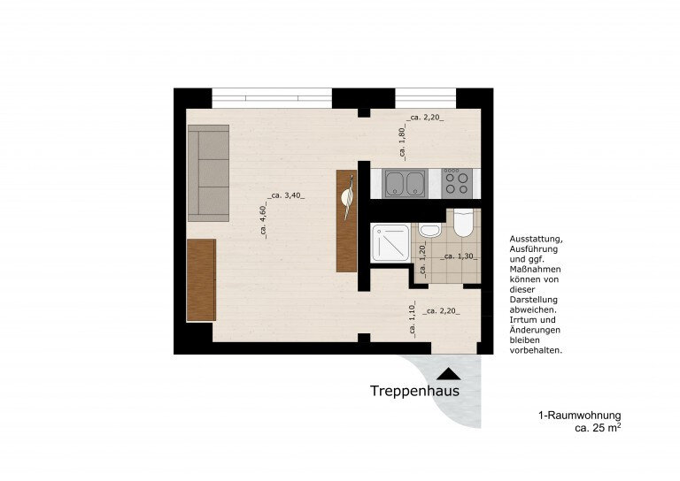 Wohnung zur Miete 250 € 1 Zimmer 24,5 m²<br/>Wohnfläche 3.<br/>Geschoss Rudi-Richter-Straße 10 Süd 42 Dessau-Roßlau 06849