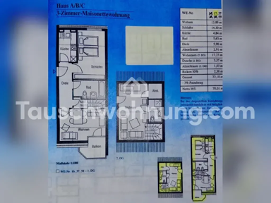 Maisonette zur Miete Tauschwohnung 550 € 3 Zimmer 70 m² 2. Geschoss Strehlen Dresden 01219