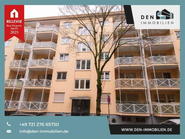 Wohnung zum Kauf 209.000 € 2 Zimmer 53,4 m² 5. Geschoss Weststadt Karlsruhe 76135