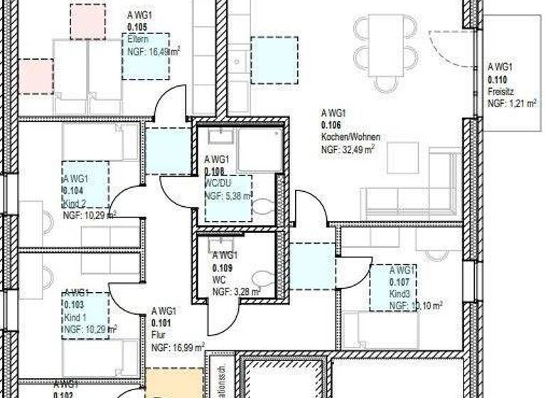 Wohnung zur Miete - Erstbezug 731 € 5 Zimmer 110 m² EG frei ab 01.06.2026 Büren Lotte 49504
