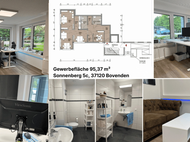 Bürofläche zur Miete provisionsfrei 1.192 € 95 m² Bürofläche Bovenden Bovenden 37120