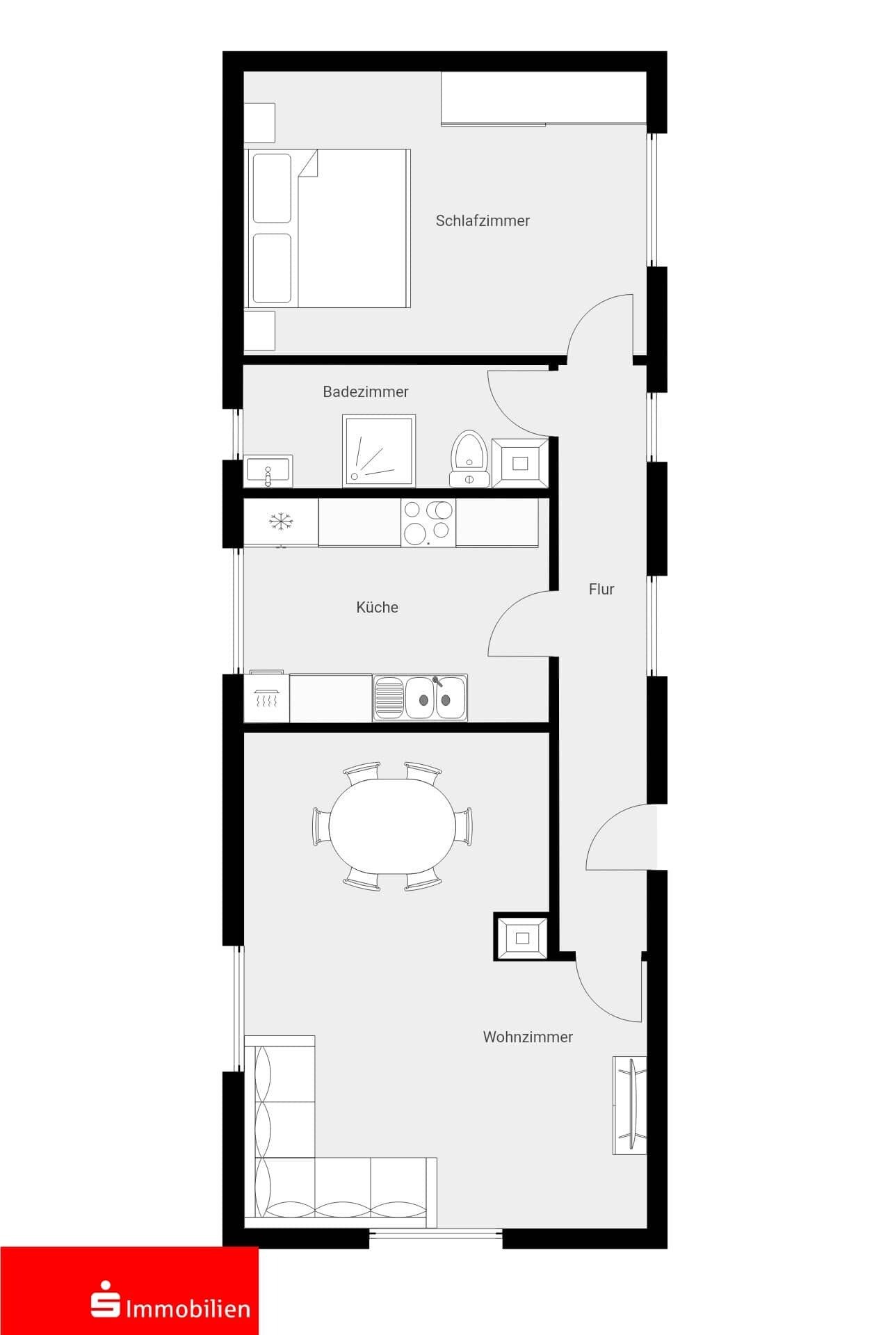 Wohnung zur Miete 460 € 2 Zimmer 65 m²<br/>Wohnfläche Sondershausen Sondershausen 99706