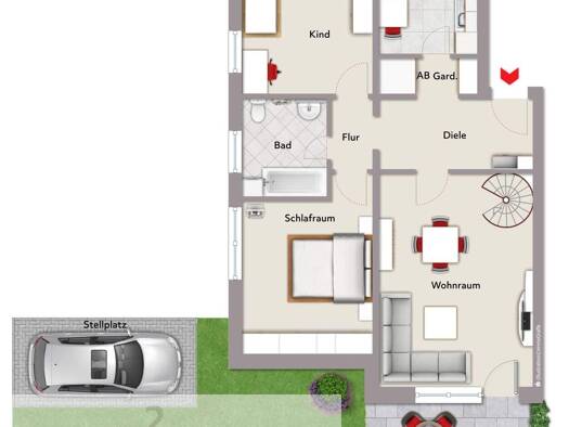 Wohnung zum Kauf 175.000 € 3 Zimmer 86 m² frei ab sofort Dimker Weg 4 Wulfen Dorsten 46286