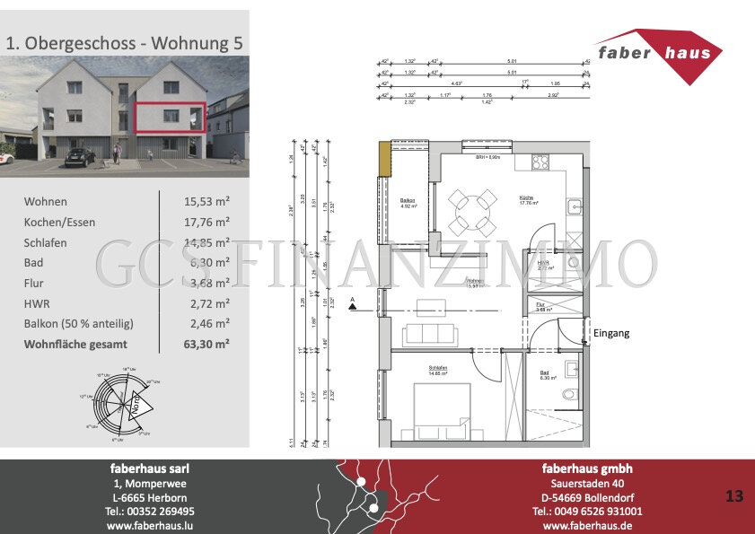 Wohnung zum Kauf 250.100 € 2 Zimmer 63,3 m²<br/>Wohnfläche Kordel 54306