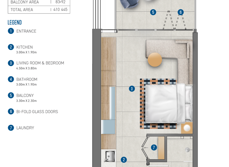 Studio zum Kauf provisionsfrei als Kapitalanlage geeignet 420.000 € 1 Zimmer 43 m² 312 Al Mustaqbal Street, Zabeel?2, Downtown?Dubai Dubai 00000