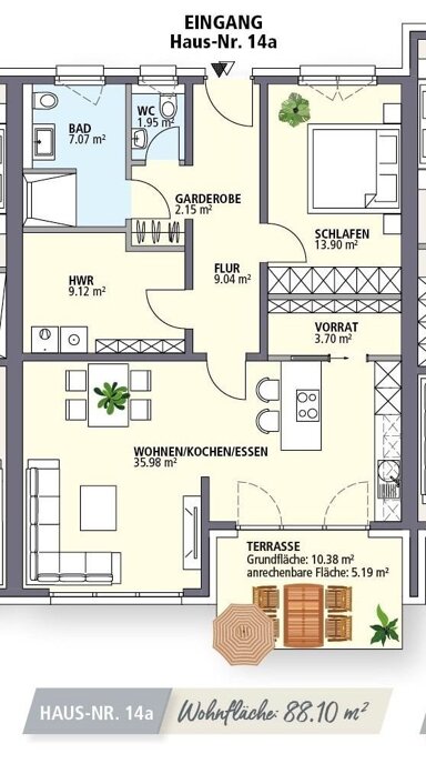 Reihenmittelhaus zum Kauf provisionsfrei 329.800 € 3 Zimmer 87,9 m² 7.333 m² Grundstück Lahde Petershagen 32469