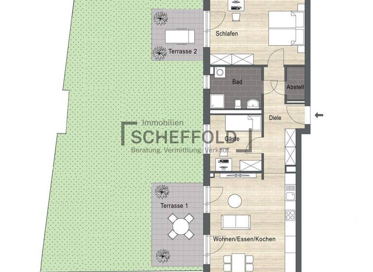 Wohnung zum Kauf - Erstbezug provisionsfrei 416.900 € 3,5 Zimmer 84,9 m² EG Albert-Magg-Straße 18 Laupheim 88471